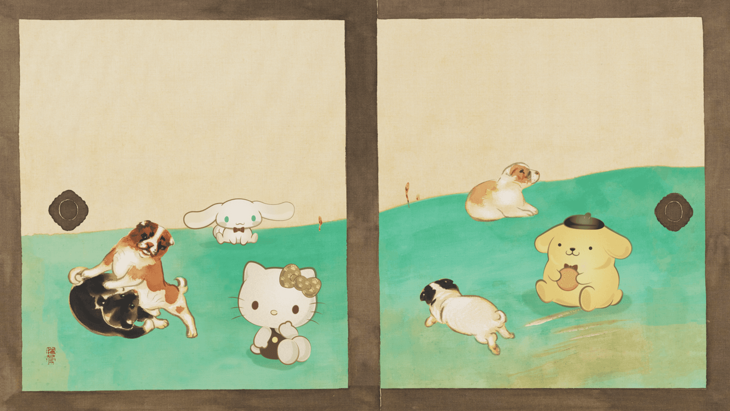 土筆に犬